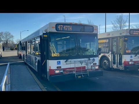 CTA Bus Ride 47 47th From Midway Orange Line To Lake Park Terminal CTA New Flyer D40LF 2007 #1377