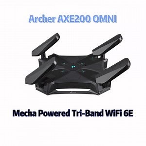 Introducing our new Archer AXE200 OMNI, the Mecha Powered Tri-Band WiFi 6E! Armed with mechanically rotating antennas, these robotic antennas adapt to user direction or custom orientations set on the app. Designed to give you the best signal coverage wherever you are! #ces2022 #tplinkces2022 #wifi6e | TP-Link | Facebook