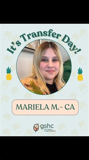 GSHC Surrogacy & Egg Donation on Instagram: "Yessssss! Our agency rep, Joanne had the best time meeting this sweet lady for her 1st transfer at HRC Newport last week. She also drove in with her supportive hubby (not pictured)! Stick baby stick🍍! We are thankful for you, Mariela!"