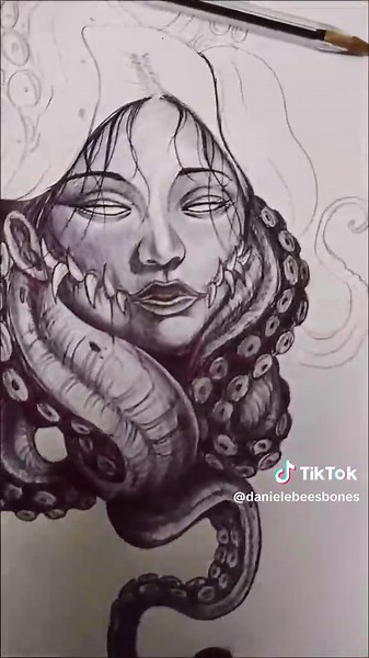 Octopus Lady Tattoo Sketch: Creative Tattoo Designs