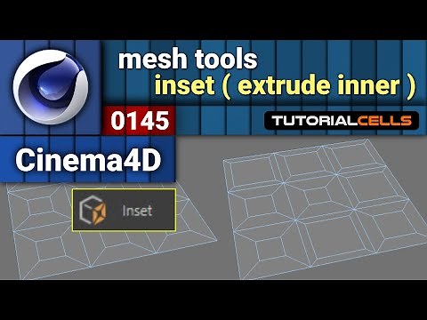 0145. inset tool ( extrude inner ) in cinema 4d