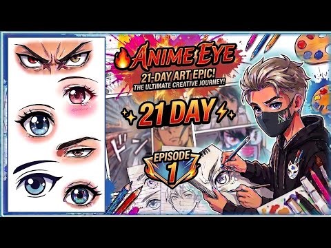 I take 30days anime eye drawing challenge with colour |DAY 1 | GOJO 👁