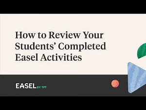 How to Review Student Work using Easel Activities on TpT | Teachers Pay Teachers