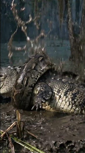 Giant Python vs Crocodile | A Brutal Survival Battle #wildlife #wildlifeentertainment #nature