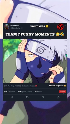 TEAM 7 FUNNY MOMENTS 😂🤣|| ‪@OtakuShorts-05‬ #naruto #anime #shorts #edit #team7