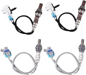 Set of 4 O2 Oxygen Sensor Upstream Downstream Replacement for Chevy Silverado 1500 Tahoe GMC Sierra 1500 Yukon Replacement for 234-4668 234-4256