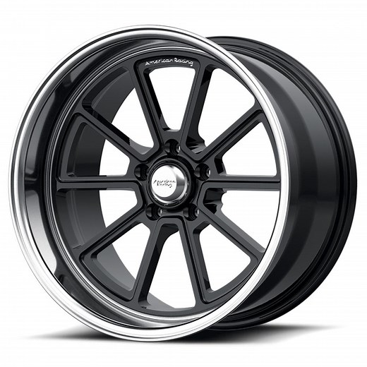 American Racing VN51088012300 American Racing VN510 Draft Gloss Black Diamond-Cut Lip Wheels | Summit Racing