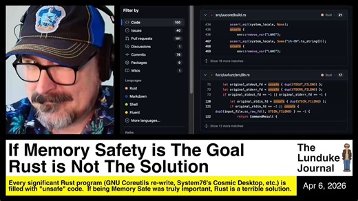 Lunduke is advising that we write all our software in Sun Microsystems Java, like how God and Minecraft intended
