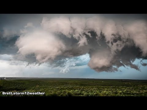 Supercell with Rapidly Rotating Wall Cloud & Amazing Structure! Oklahoma Panhandle, June 17, 2023