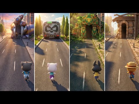 Talking Tom Gold Run: Talking Tom,Talking Angela,Talking Becca,Talking Ginger (Android/iOS) Gameplay