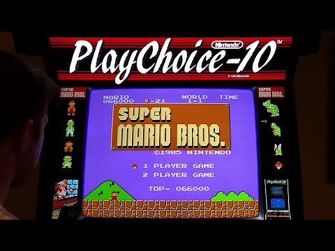 Super Mario Bros. (PlayChoice-10) Arcade Cabinet MAME Gameplay w/ Hypermarquee