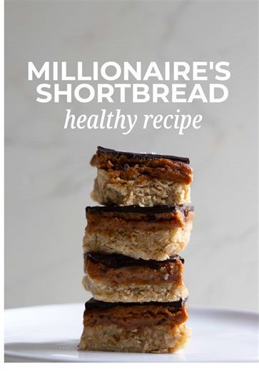 I can’t guarantee this will make you a millionaire, but I can assure you, it is worth a try! This dessert is rich and full of surprises. MAKES: 12 squares INGREDIENTS BASE LAYER 1 cup rolled oats 1 cup almond flour (or ground almonds) 3 tbsp coconut oil, melted 2–3 tbsp maple syrup or honey Pinch of salt ½ tsp pure vanilla extract CARAMEL LAYER ½ cup nut butter (peanut, almond, or cashew) 3–4 tbsp maple syrup or honey Pinch of salt ½ tsp pure vanilla extract CHOCOLATE TOPPING 80 g dark chocolate