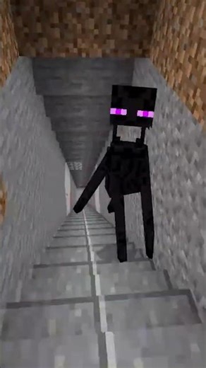 Enderman Chasing Me Up the Stairs 😱 | Minecraft Fan-Made Meme #Shorts