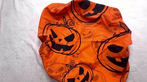 Square Fitted Table Topper Covers for Dining Kitchen Home Party Halloween Cute Pumpkin Ghost Pattern Elastic Tablecloth Wipeable Waterproof for 24"x24" Table Style19