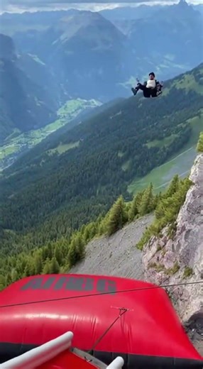 Tourist Man Canyon Jump! 😱🔥 Wild Leap, Epic Mid-Air Flight Over The Edge #adrenaline #cliffjumper