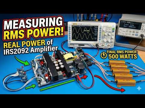 IRS2092 Amplifier Power Test. असली 500 Watt की पावर!