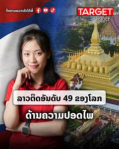 ລາວຄອງອັນດັບ 49 ໂລກ ແລະ ອັນດັບ 5 ອາຊຽນ ດ້ານຄວາມປອດໄພປີ 2025 ສປປ ລາວ ໄດ້ຮັບການຈັດອັນດັບໃຫ້ເປັນປະເທດທີ່ປອດໄພອັນດັບທີ 49 ຂອງໂລກ ແລະ ອັນດັບທີ 5 ໃນກຸ່ມອາຊຽນ ຕາມລາຍງານ World Population Review ທີ່ອ້າງອີງຈາກດັດຊະນີສັນຕິພາບໂລກ 2025. ທີ່ມາ: worldpopulationreview. #GlobalPeaceIndex2025 #ປະເທດປອດໄພ #LAOS #TARGETMagazine | TARGET Magazine