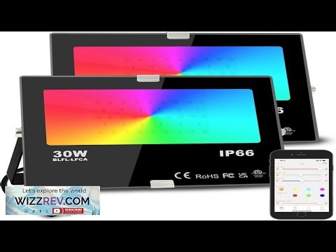 Led Flood Light 30W 300W Equivalent 3000 LM Outdoor Color Changing Led