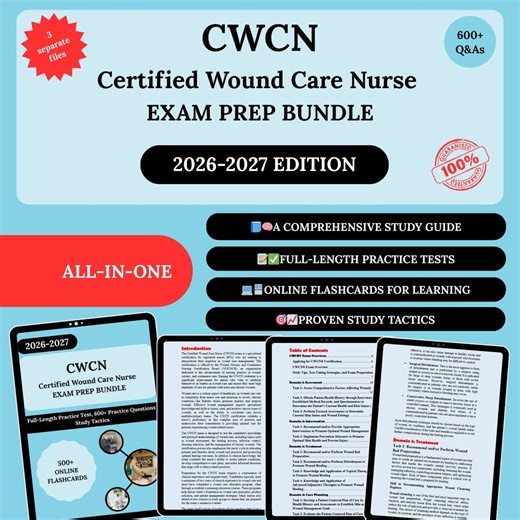 Cwcn Bundle 2026 | Cwcn Exam | Cwcn Study Guide | Cwcn Exam Prep | Cwcn Flashcards | Cwcn Practice Test | Cwcn Study Material | Cwcn - Etsy