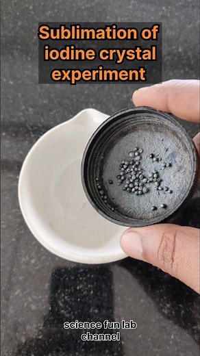 sublimation (solid - gas) of iodine crystal chemistry experiment #shorts #viral #science #chemistry