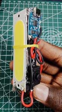 DIY mini rechargeable LED light torch 4v LED 3.7v bettry 5v charjing module #shorts