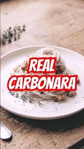 Classic Italian Carbonara in 30 Seconds 🍝🔥