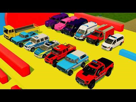 TRANSPORTING POLICE CARS & EMERGENCY VEHICLES WITH AIRPLANE! Farming Simulator 22