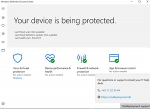 How to customize Windows Defender Security Center with Intune Endpoint Protection profile