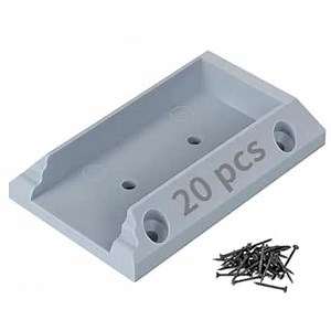 Eapele 40pcs Deck Railing Brackets Connectors for 2x4 Railing Wood Post with 240pcs Wood Screws(Gray)