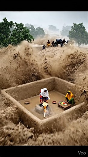 Heavy Flood Breakdown all mud house #youtubeshorts #viralHeavy Flood Breakdown all mud house #youtub