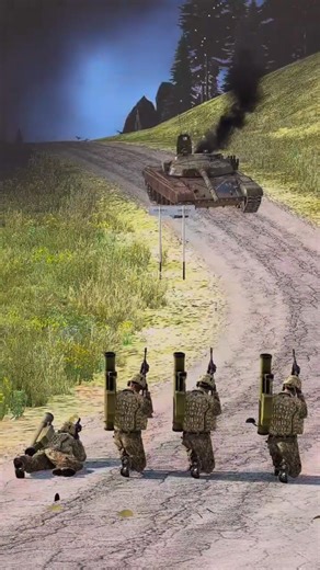 Scary! Tank vs 4 Launchers 🚀| ARMA III #shorts #military #news