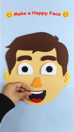 😁 Let’s Make a Happy Face ! Learn Emotions | Funny Face Song #cocomelon #toddlerlearning #shorts