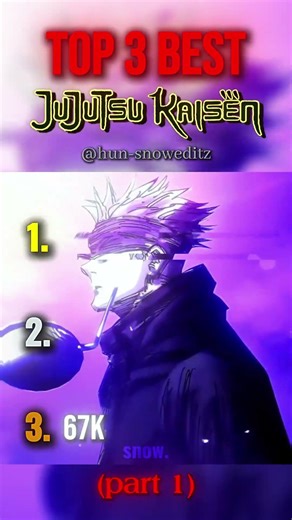 Top 3 best anime edits #jujutsukaisen #anime #top3best