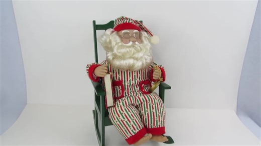 Animated Snoring Santa in Rocking Chair Vintage Christmas Decor - Etsy