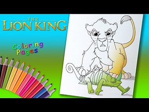 Lion King Coloring Book For Kids. Young lion Simba Coloring Pages from the cartoon