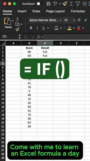 IF() formula explained | Logic made easy #excel #excel101 #exceltips #learnexcel #productivity