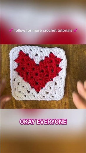 crochet a heart granny square 👌♥️