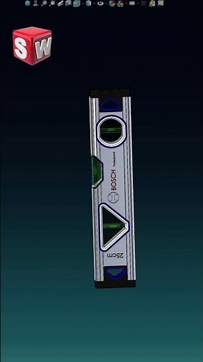 Spirit Level Bosch Design - 3D modeling in SolidWorks