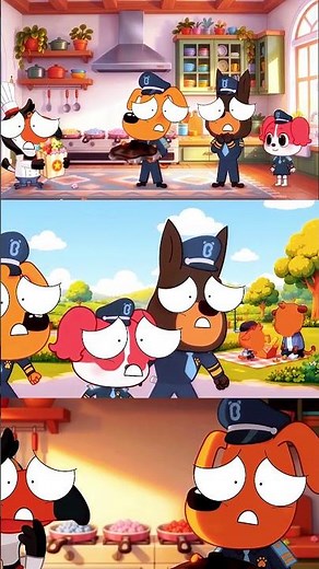 ✅ Sheriff Labrador and Friends Escape the Monster! 🏃‍♂️👹 #shorts