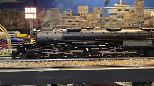 Smoking Lionel Vision Line Union Pacific 4-8-8-4 Big Boy #4012 at our Museum. | Corner Field Model Railroad Museum & Trading Post Train Shop