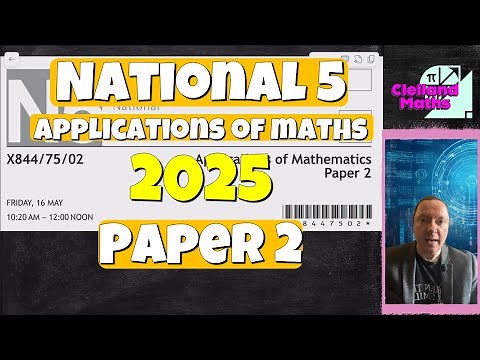 National 5 Applications Of Maths 2025 Paper 2 Full Solutions