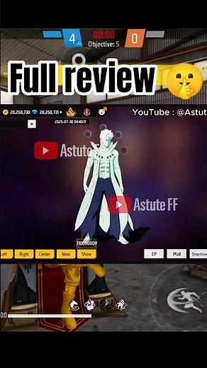 Obito Uchiha bundle full review in free fire | pain bundle review free fire #obitobundle #painbundle