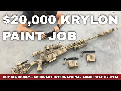 $20,000 KRYLON PAINT JOB - How to Paint a Rifle - Accuracy International AXMC
