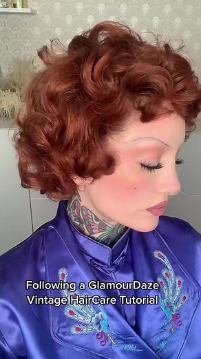 Does it look shiny? :) @Glamourdaze #vintagehairtutorial #1940shair #vintage #vintagestyle #vintagehair #hairtutorial