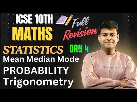 Class 10 Maths LIVE | Statistics, Probability & Trigonometry in One Shot | Revision Day 4 🔥