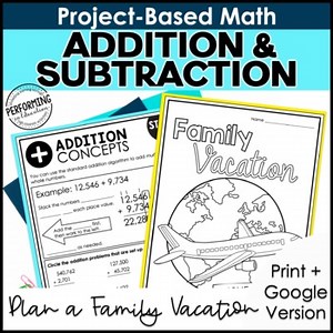 Math Project-Based Learning: Multi-Digit Addition & Subtraction | 4th Grade Math