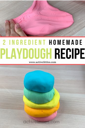 Easy and Silky Soft 2 Ingredient Play Dough - Active Littles