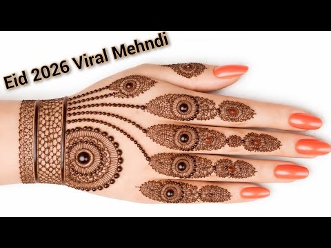 Trending Eid Mehndi Design 2026 || Easy Stylish Back Hand Tutorial for Beginners || Eid Mehndi