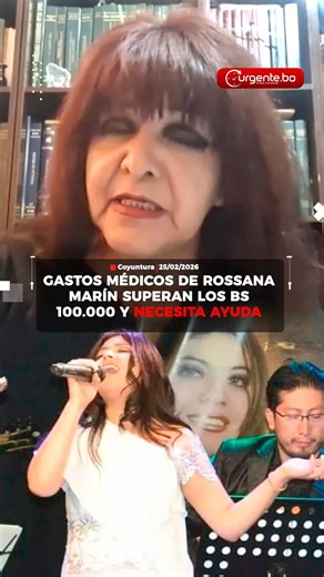 #Urgentebo | Los gastos médicos de la cantante Rossana Marín ya superan los 100.000 bolivianos, mientras permanece en terapia intensiva luego de recibir un disparo en la cabeza por parte de su esposo, Erick Pérez Valdez, el pasado 17 de febrero, informó la mamá de la víctima, Roxana Piza, a Urgente.bo. 🔴 Lea más en: https://acortar.link/KgDKjx | Urgente.bo