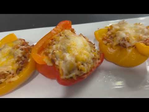 How to Make Stuffed Peppers with ground Chicken